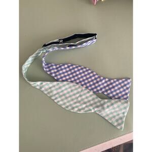 Carolina Pines Blue and Green Gingham Bowtie Made in USA